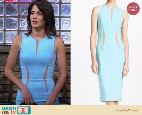 WornOnTV: Robin’s light blue dress with nude insets on How I Met Your