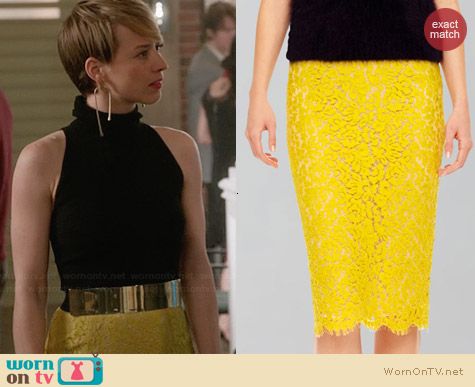 michael kors skirts yellow