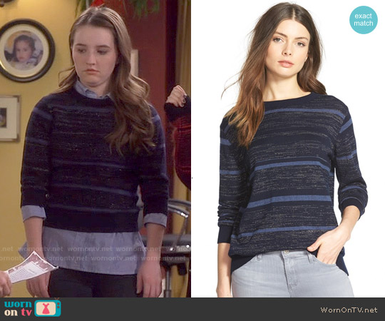 WornOnTV: Eve’s blue metallic striped sweater on Last Man Standing ...