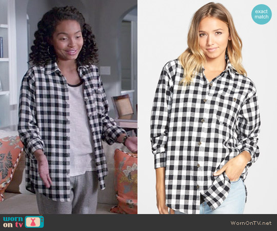 WornOnTV: Zoey’s red plaid jacket and black and white checked shirt on ...