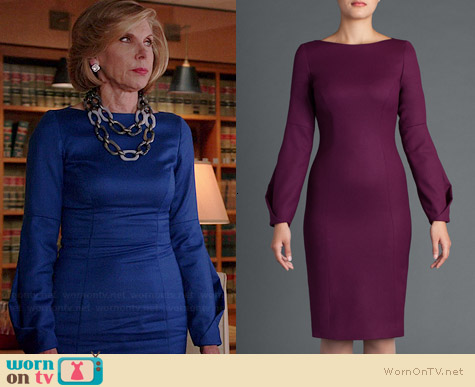 Wornontv Diane S Blue Long Sleeved Dress On The Good Wife