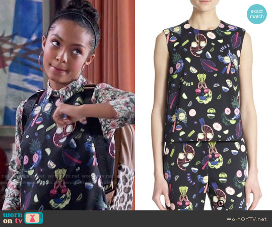 WornOnTV: Zoey’s fruit print top on Black-ish | Yara Shahidi | Clothes ...