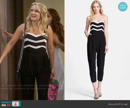 WornOnTV: Gabi’s black and white chevron striped jumpsuit on Young and ...