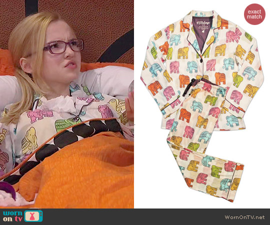 Wornontv Maddies Elephant Print Pajamas On Liv And Maddie Dove Cameron Clothes And 9580