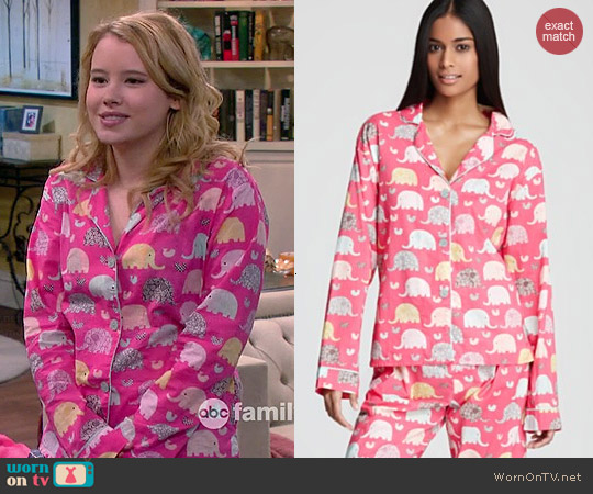 WornOnTV: Lennox’s pink elephant print pajamas on Melissa and Joey ...