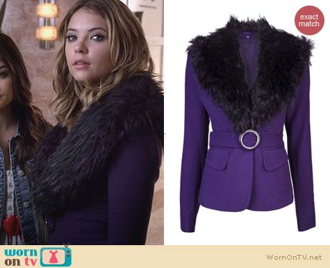 purple fur collar