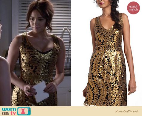 gold leaf dress