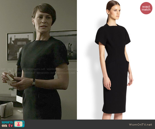 Wornontv Claire S Black Short Sleeve Dress On House Of Cards