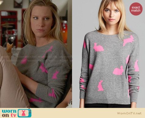 glee sweater bunny outfit wornontv quotation