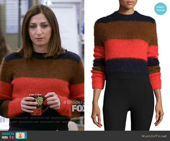 WornOnTV: Gina’s orange, brown and navy striped sweater on Brooklyn ...