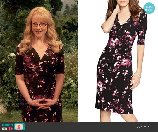 Wornontv Bernadettes Black And Purple Floral Dress On The Big Bang 