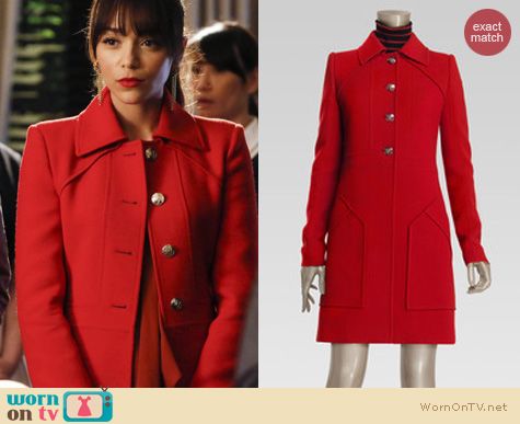 red gucci coat womens