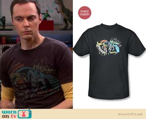 WornOnTV: Sheldon’s black Batman & Robin shirt on The Big Bang Theory ...