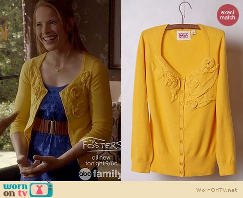 yellow flower cardigan