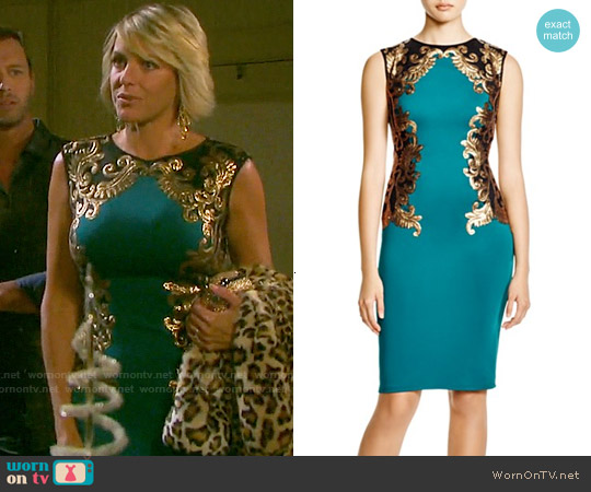 black green and gold dress