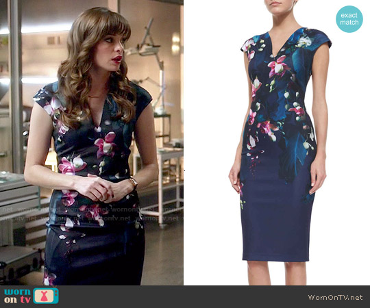 ted baker navy dress with flowers