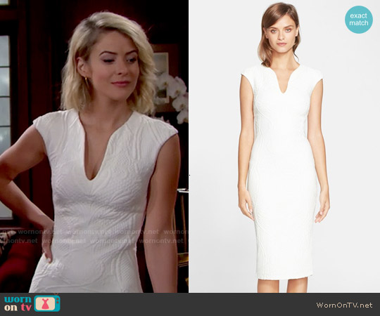 WornOnTV: Caroline’s white textured dress on The Bold and the Beautiful ...