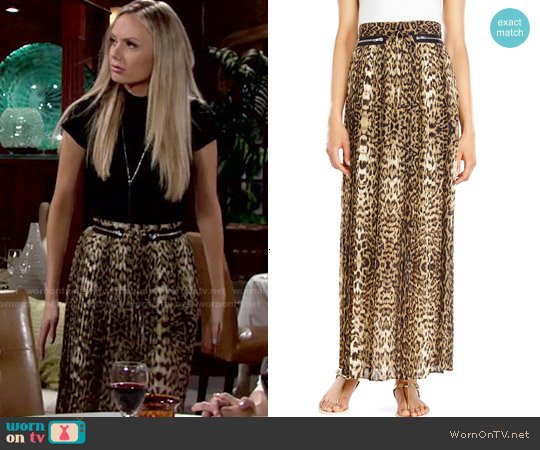 leopard maxi skirt outfit