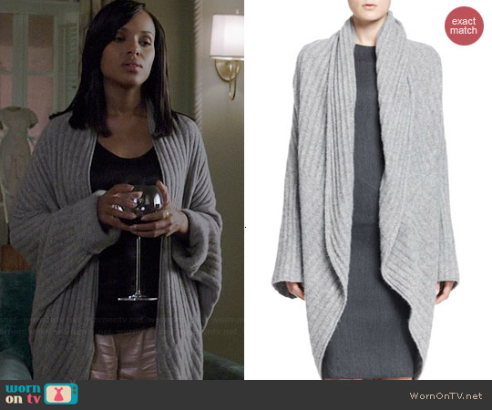 Wornontv Olivia S Grey Ribbed Oversized Cardigan On Scandal