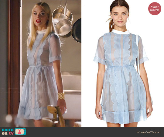 Wornontv Lemon S Sheer Blue Scalloped Dress On Hart Of Dixie