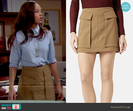 tan skirt pockets