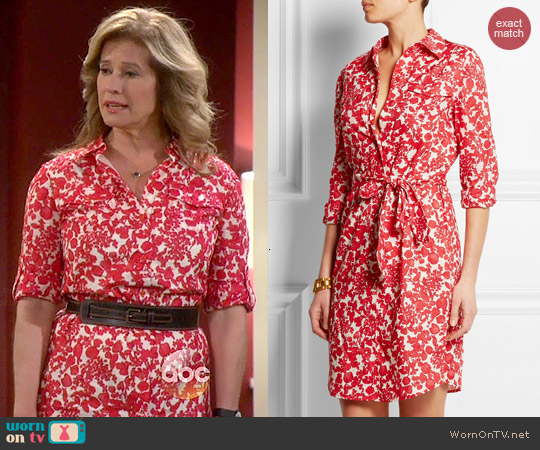 Wornontv Vanessa S Red And White Floral Print Shirtdress On Last