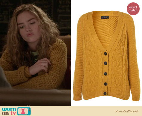 topshop mustard cardigan