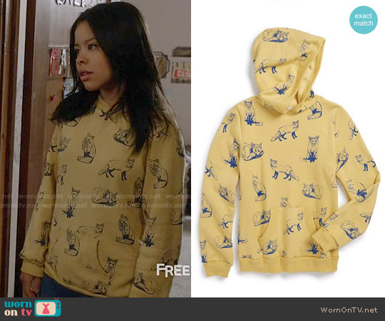 yellow fox hoodie