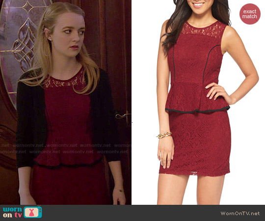 red lace peplum dress